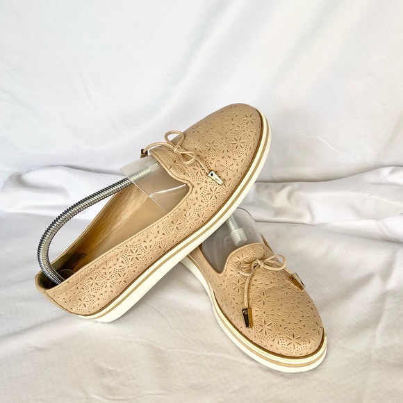 BALDININI Women’s Laser Cut Leather Loafers Blush Pink Italian Made EU size 40 - Picture 3 of 11